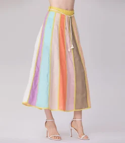 Brede strepen trapezerok