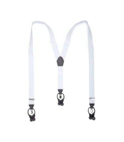 Bretel elastiek leer wit 35mm Y