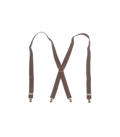 Bretel X pied de poule bruin