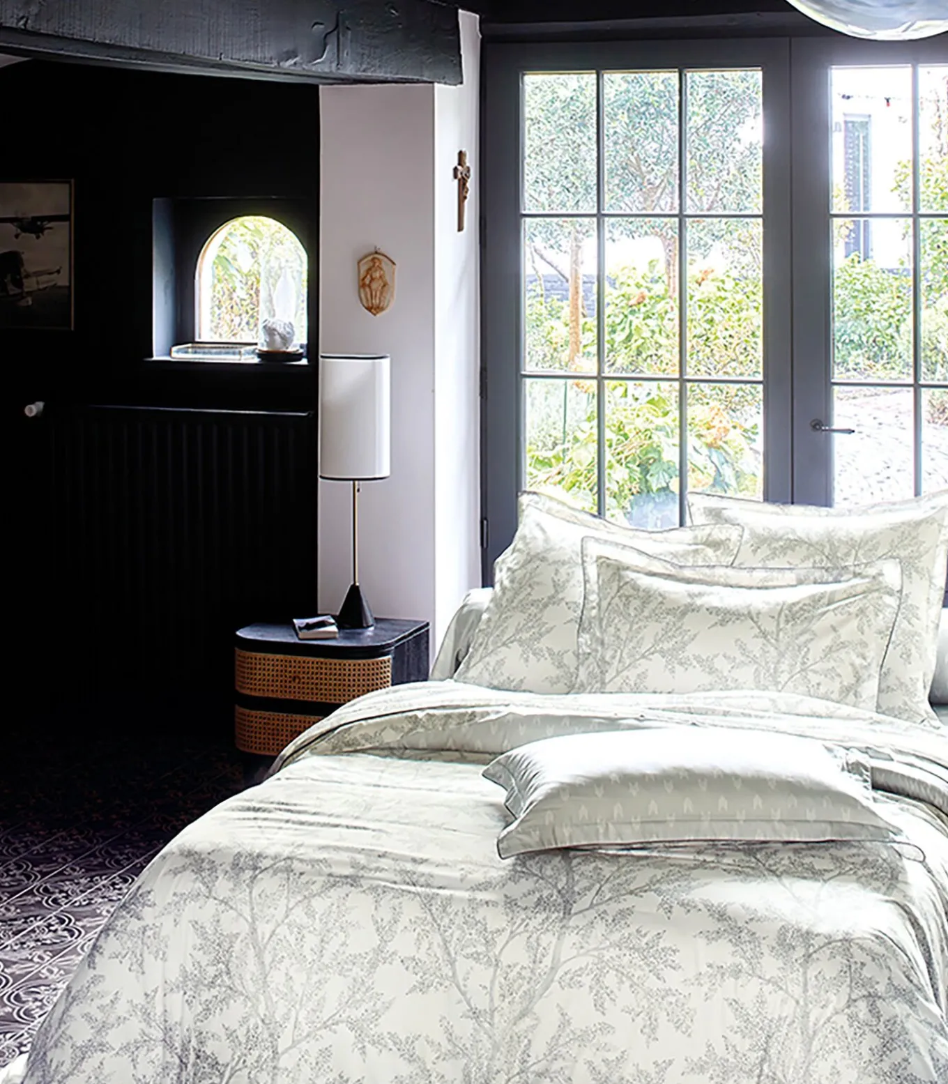 BROCELIANDE Brume - Kussensloop Jacquard katoen