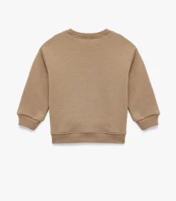 Bruin Baby Sweatshirt Lange Mouwen Leeuwenprint