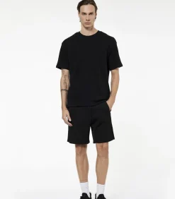 Bruin T-shirt Ronde Hals Korte Mouwen Katoen