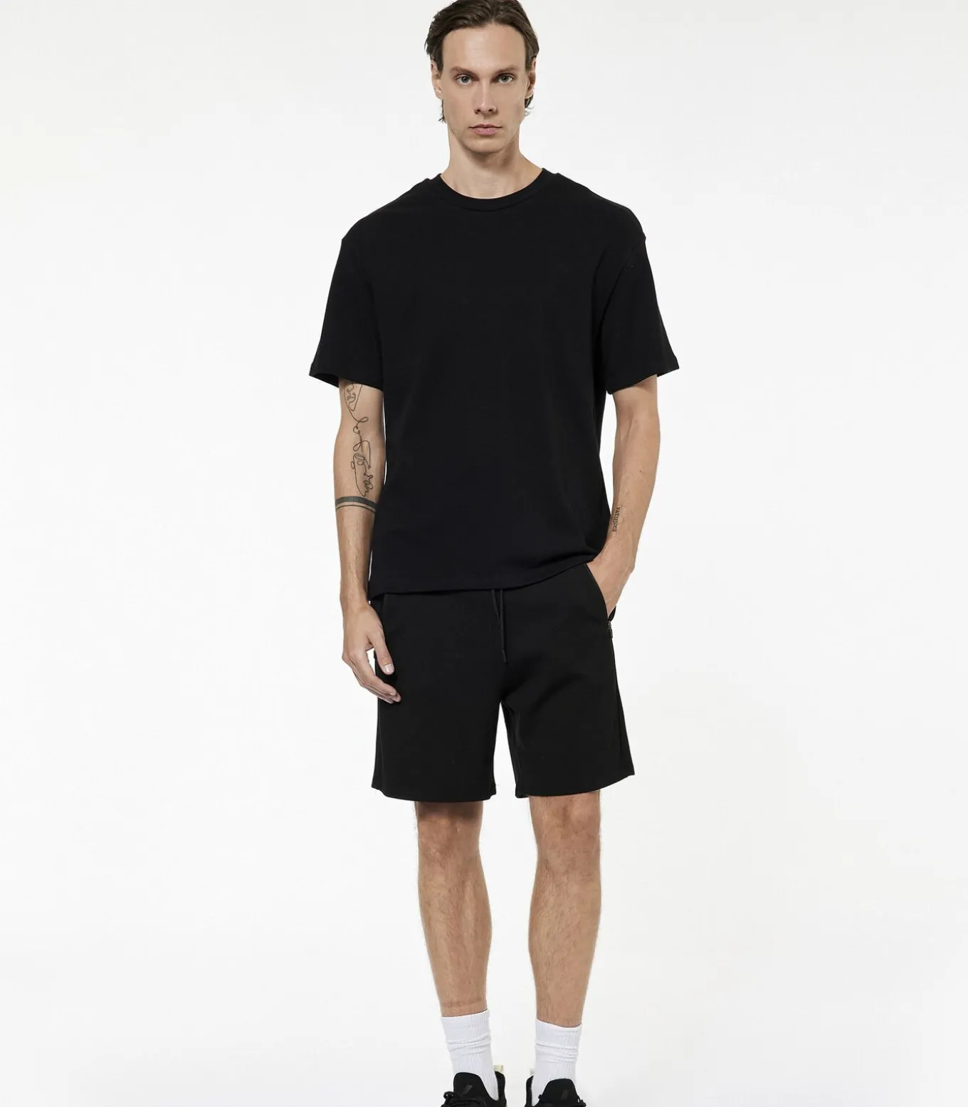 Bruin T-shirt Ronde Hals Korte Mouwen Katoen