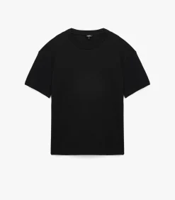 Bruin T-shirt Ronde Hals Korte Mouwen Katoen