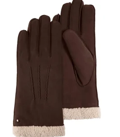 Bruine suède dameshandschoenen