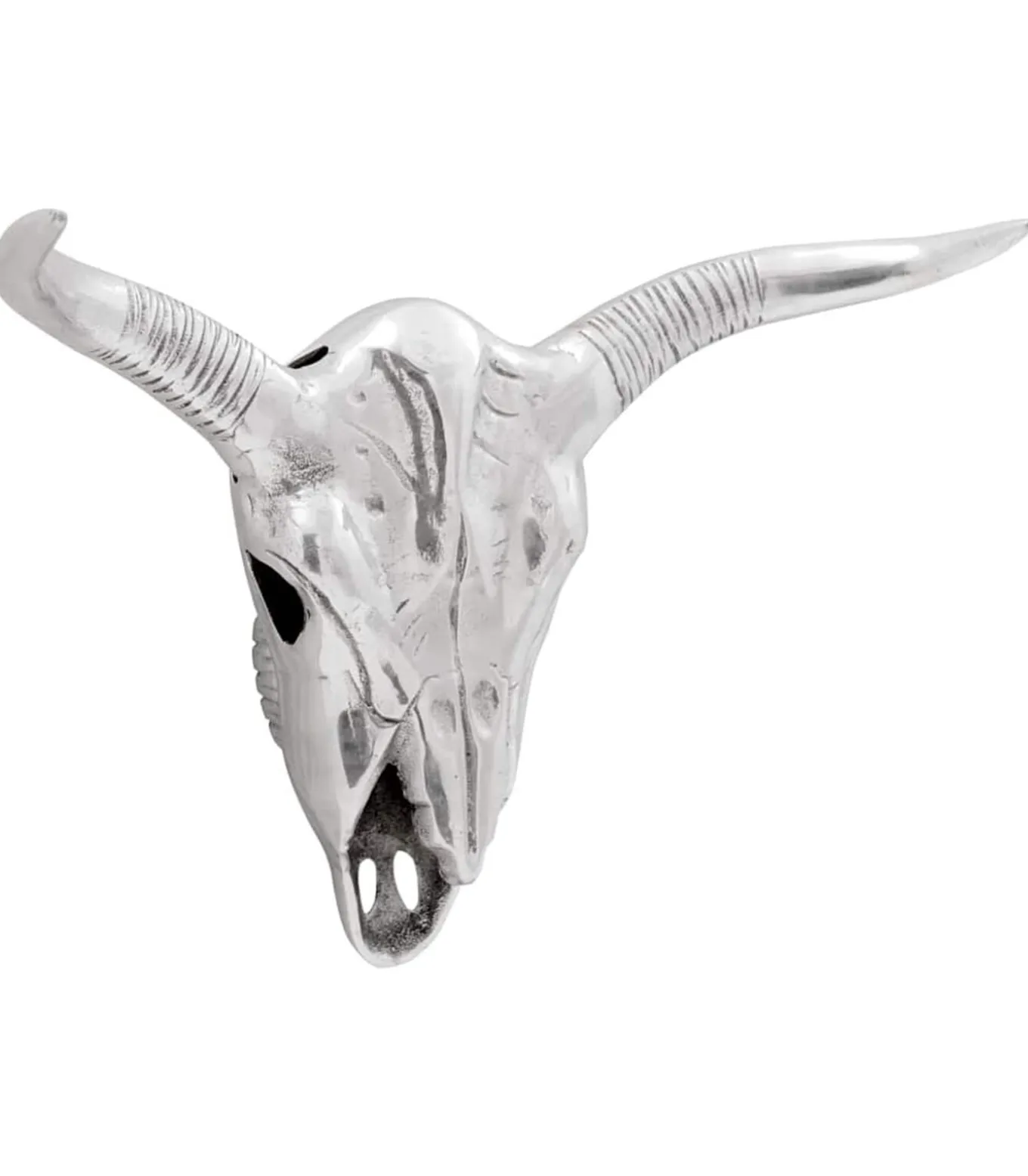 Bullschedel Zilver 49 x 10 x 36 cm Aluminium