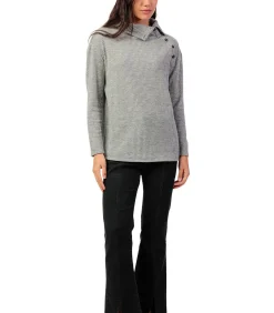 Button-down top met lange mouwen Neck Buttons