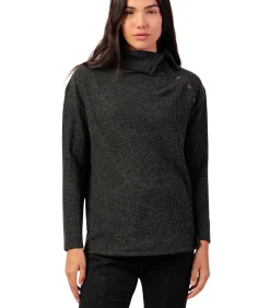 Button-down top met lange mouwen Neck Buttons