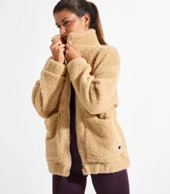 Camelkleurig bouclé fleecejack CARNIGHT SAIKO