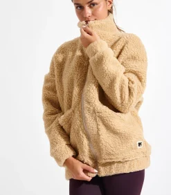 Camelkleurig bouclé fleecejack CARNIGHT SAIKO