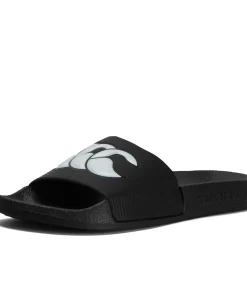 Canterbury badslipper slider zwart wit - comfortabele unisex sandalen