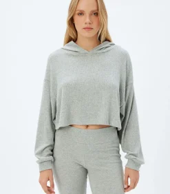 Capuchon kraag Lange mouw Pyjama'S Gebreide Top