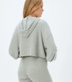 Capuchon kraag Lange mouw Pyjama'S Gebreide Top