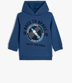 Capuchon kraag Met drukwerk Sweatshirt