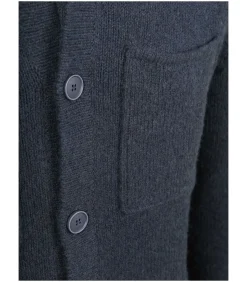 Cardigan Boiled Wool Blauw