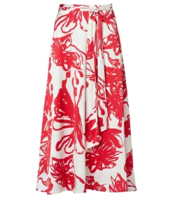 Carissa Print Rok Rood / Wit