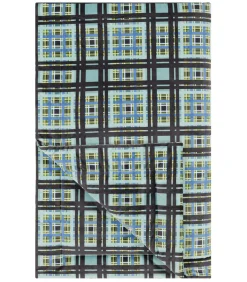 Chennai Azure - Gewatteerde deken met print