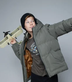 CHICAGO - Gewatteerde donsjas met capuchon, stedelijke en comfortabele stijl