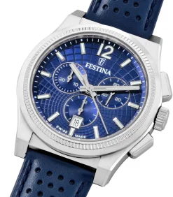 Chronograaf Rivé Swiss Made Blue