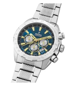Chronograaf Timeless Chronograph Blue - Gold