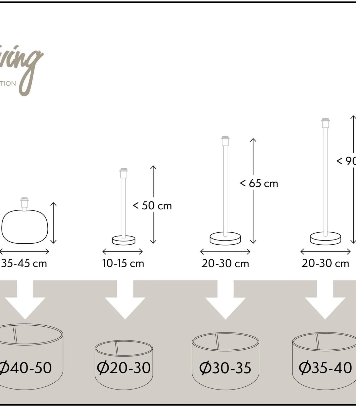 Cilinder Lampenkap Livigno - Eiwit - Ø35x30cm