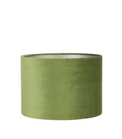 Cilinder Lampenkap Velours - Olive Green - Ø30x21cm