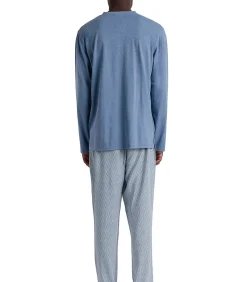 Classic Pyjama outfit broek polo shirt lange mouwen