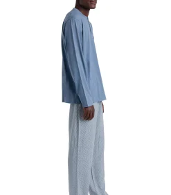 Classic Pyjama outfit broek polo shirt lange mouwen