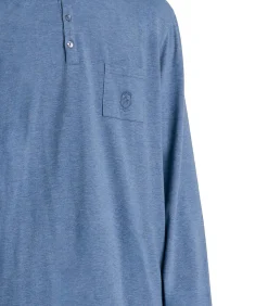 Classic Pyjama outfit broek polo shirt lange mouwen