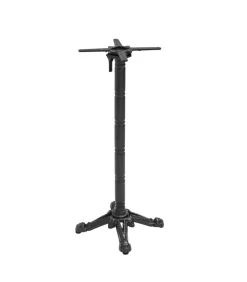 60cm ronde hoge tafel met kantelbaar wit/zilveren blad en zwarte poten