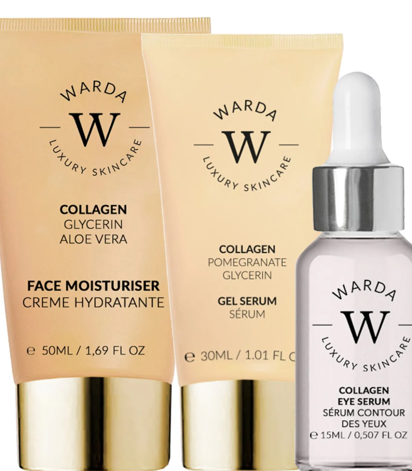 Collageen gezichtsverzorgingstrio