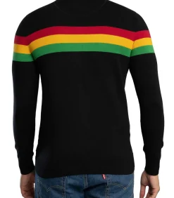 Colour Block Polo Met Lange Mouwen En Rits
