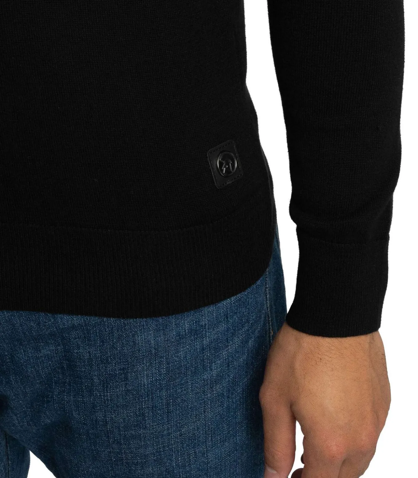 Colour Block Polo Met Lange Mouwen En Rits