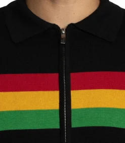 Colour Block Polo Met Lange Mouwen En Rits