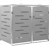 Containerberging dubbel 138x77,5x112,5 cm roestvrij staal