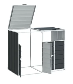 Containerberging voor 2 containers 144x81x113cm staal antraciet