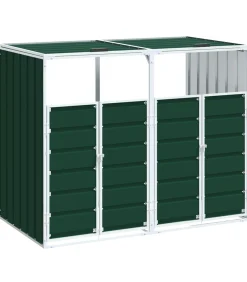 Containerberging voor 2 containers 144x81x113 cm staal groen