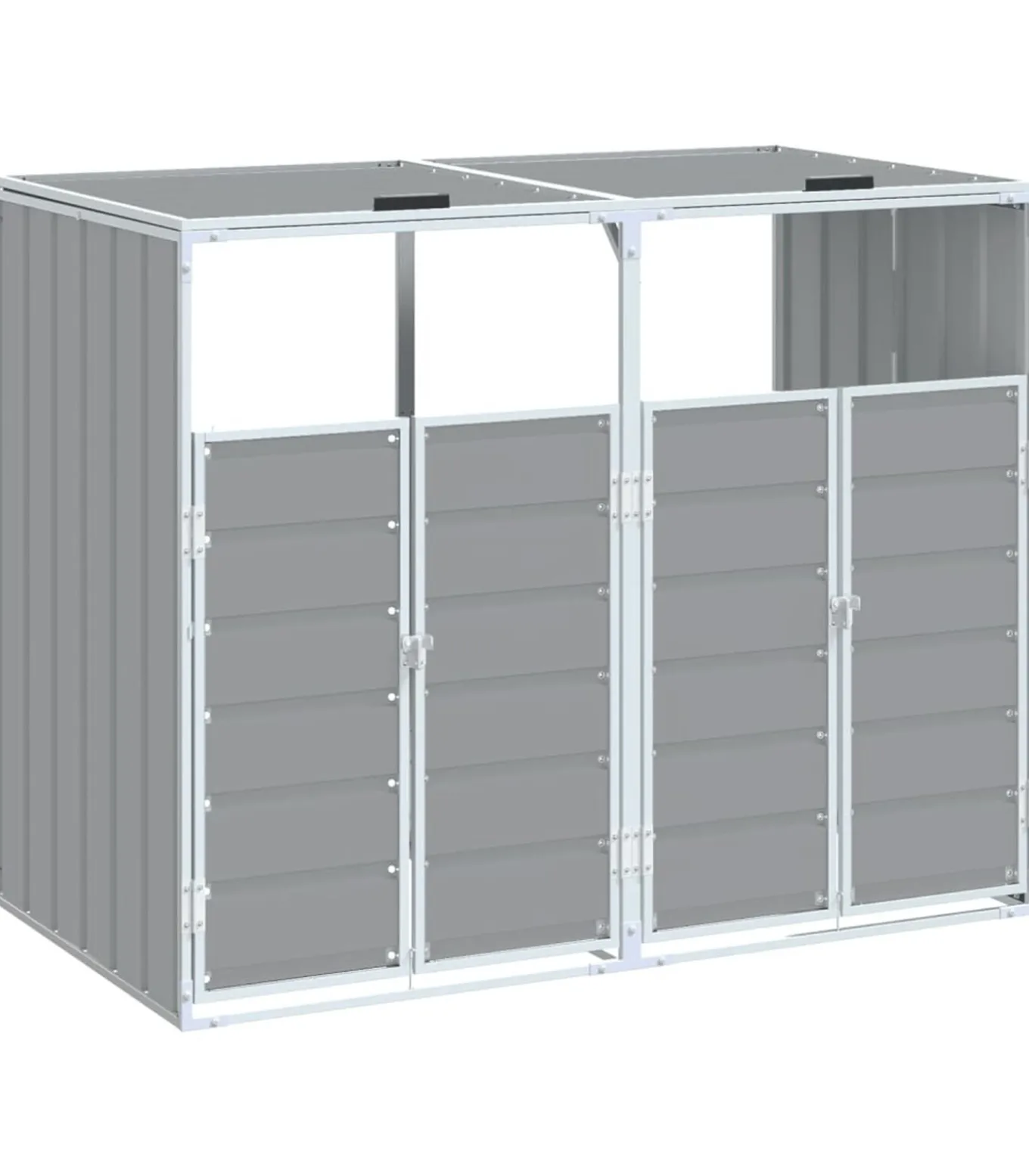 Containerberging voor 2 containers 144x81x113 cm staal grijs