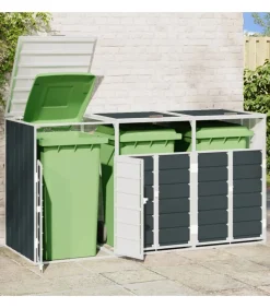 Containerberging voor 3 containers 216x81x115cm staal antraciet