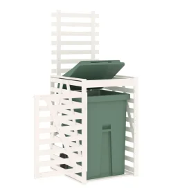 Containerberging 84x90x128,5 cm massief grenenhout wit