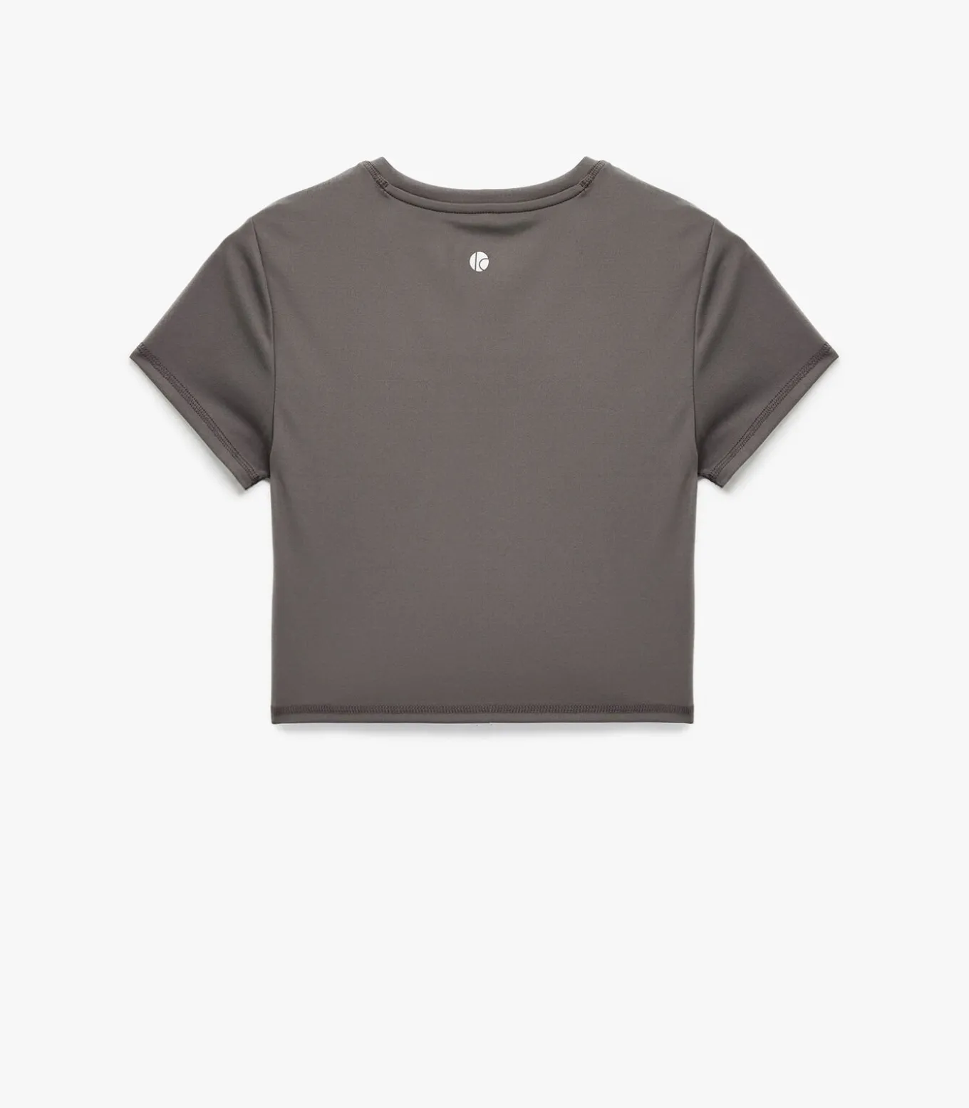 Crop T-shirt Korte Mouwen Ronde Hals Zwart