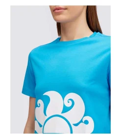 Cropped T-Shirt With Maxi Logo Print