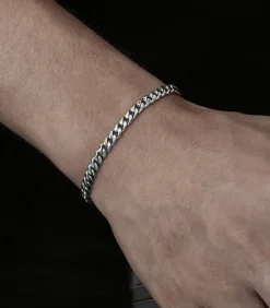 Cuban Link Heren Armband - Dikke Schakel - 5mm - Zilver Kleurig