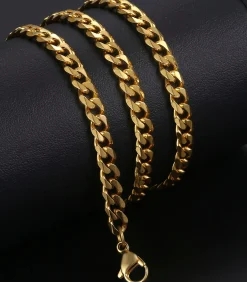 Cuban Link Heren Ketting - Dikke Schakel - 7mm - Goud kleurig