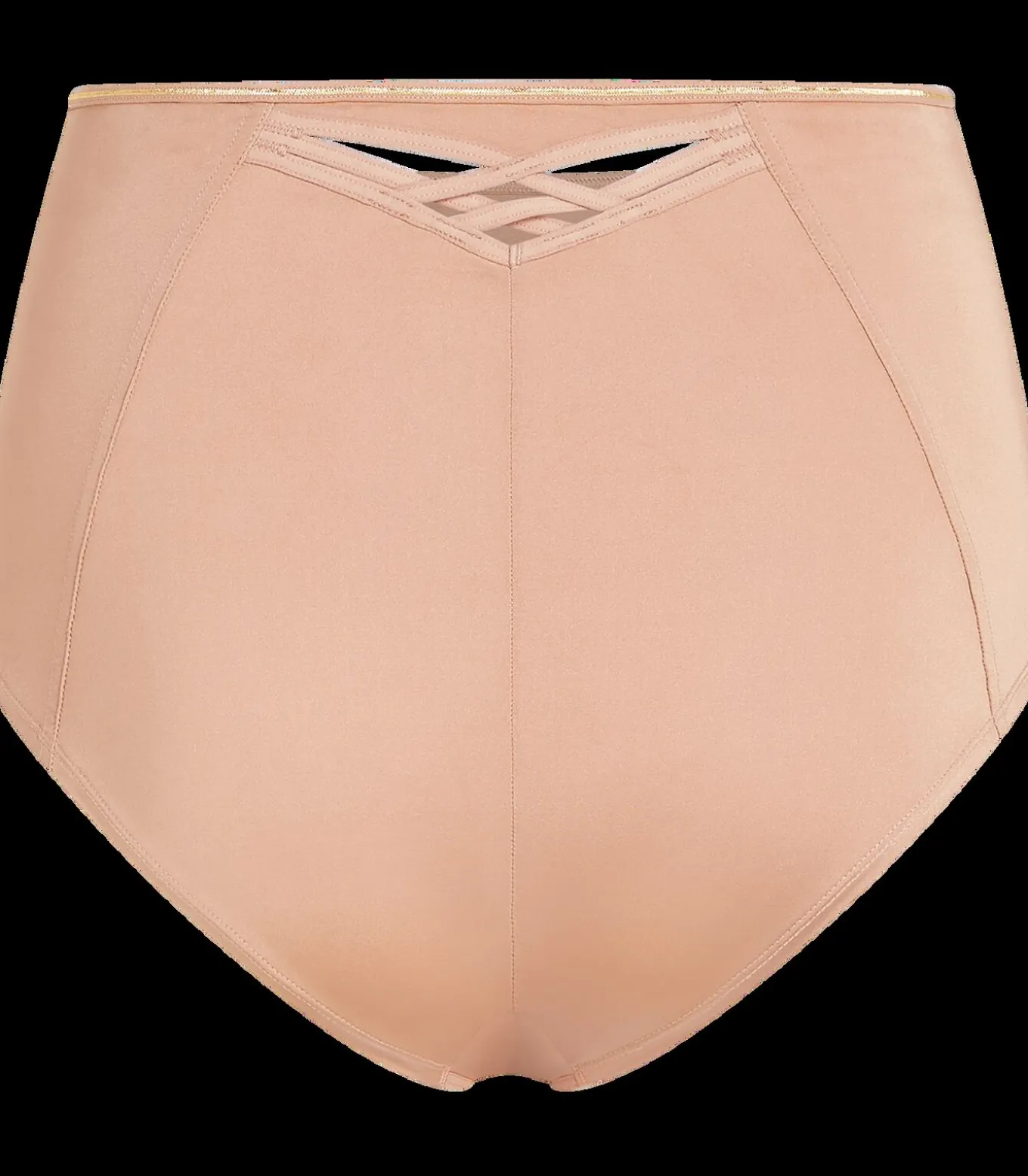 Dame de paris high waist slip glossy camel L