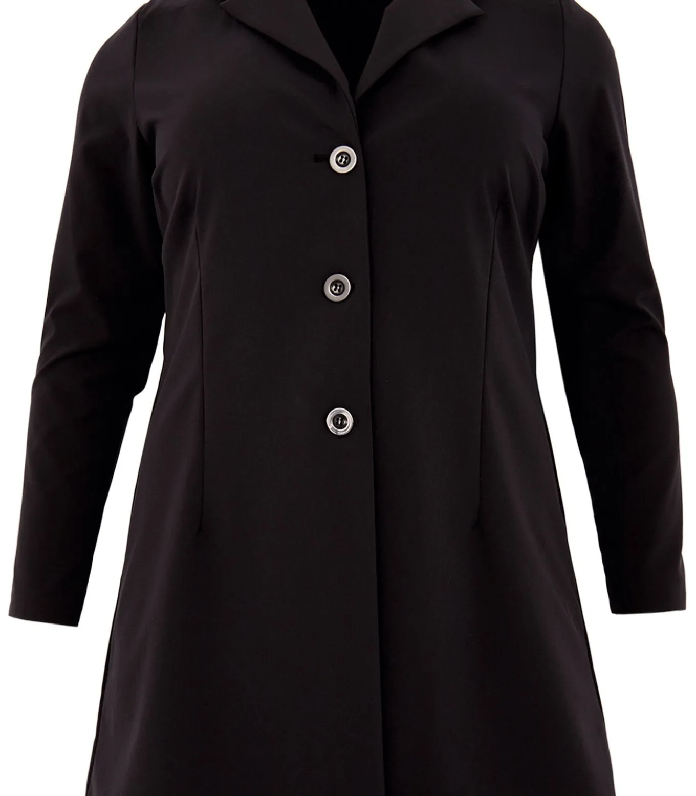 Dames Blazer met imitatieleren detail