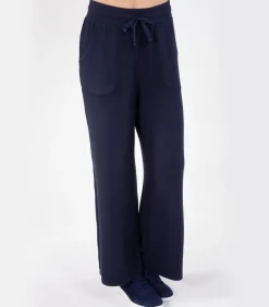 Damesbroek met wijde pijpen Navy