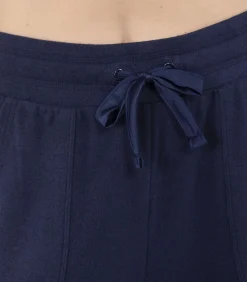 Damesbroek met wijde pijpen Navy