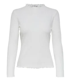 Dames-T-shirt Emma met lange mouwen - Col Montant