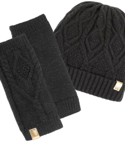 Dameswanten Soft Touch lurex mesh Zwart